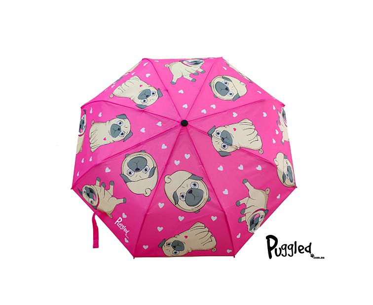 Pug Umbrellas For Dogs Puggled Umbrella Exclusive Puggled Design